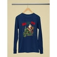 thumbnail image 3 of Ho Ho Ho Y'all - Santa Tractor Xmas Women's Long Sleeve, 3 of 4
