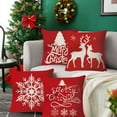 thumbnail image 2 of Under $5 Christmas Throw Pillow Covers 18x18" Christmas Pillowcase Winter Cushion Covers for Couch Sofa Bed, Soft and Breathable Indoor Home Decoration, 2 of 7
