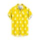 thumbnail image 1 of Mens Manga Corta Botón Abajo Camisas, Navidad Impreso Turndown Cuello Blusa, Top de Moda Casual, 1 of 3