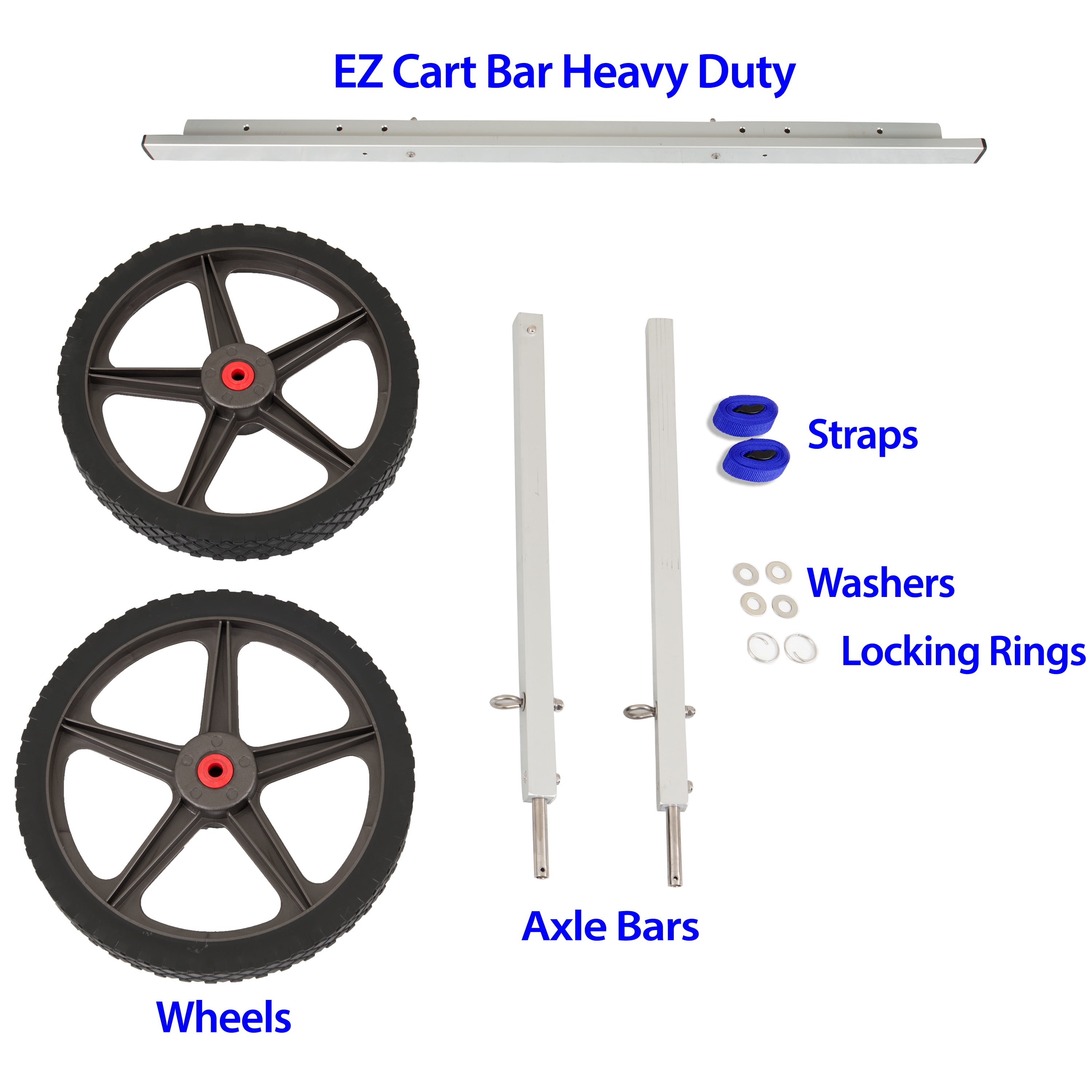 Sea Eagle EZ Cart - Chart Wheel System for Boats and Kayaks - Wide Heavy Duty