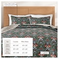 thumbnail image 3 of Christmas Quilt Set - Lightweight, Soft, All-Season - 2-Piece Holiday Printed Bedding Set (Twin / Twin XL, Cardinal Garden), 3 of 6