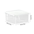 thumbnail image 3 of Stackable Refrigerator Food Storage Container Transparent Plastic Organizer Box with Lid Kitchen & Pantry Snack,Nut,Produce Organizer 3 Sizes: 6"x6"x3" to 8.5"x8.5"x4", 3 of 9