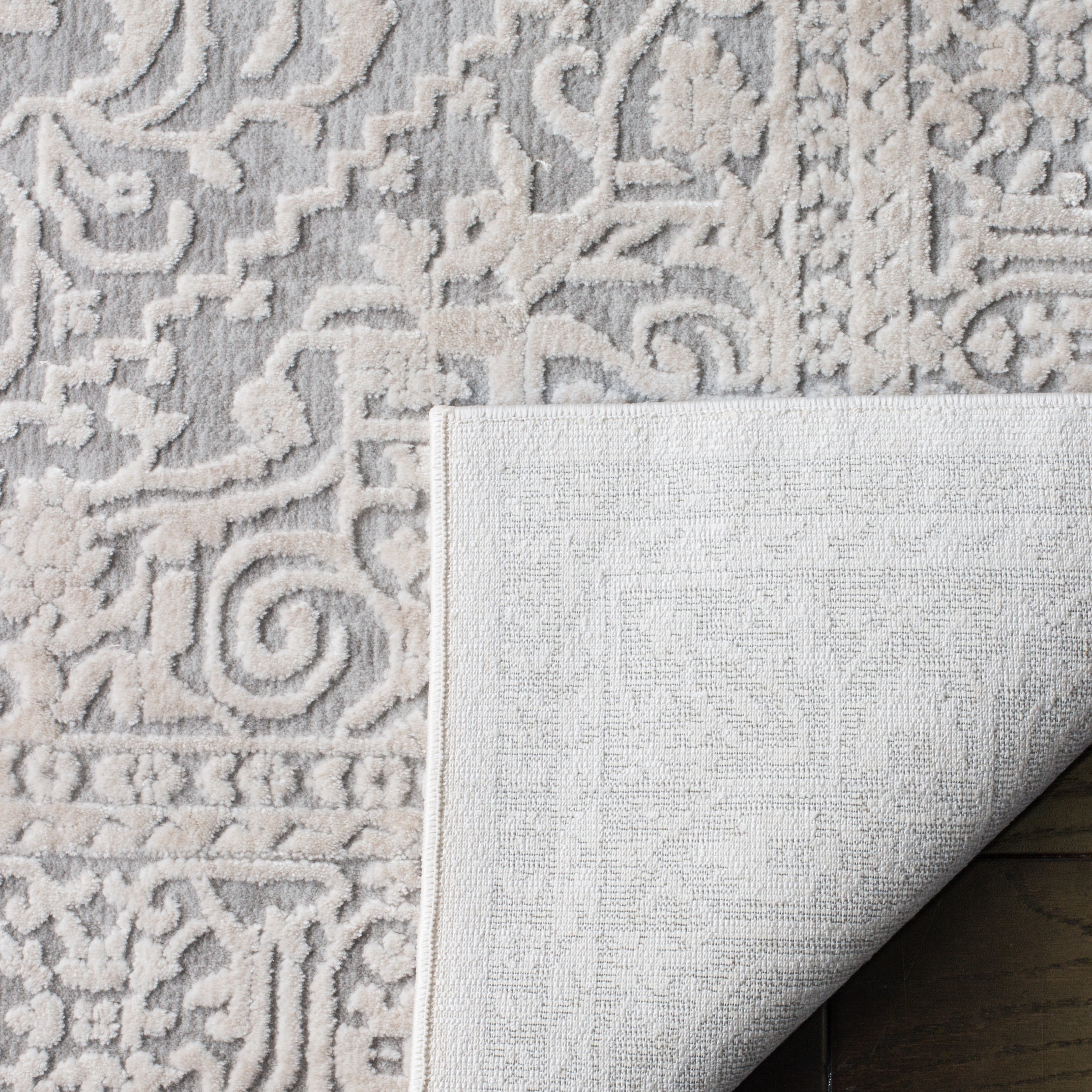 Safavieh Reflection Dolkar Oriental Area Rug, Light Gray/Cream, 12' x 12' Square