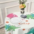 thumbnail image 6 of Coolnut Dinosaur Round Tablecloth, Washable Oil Proof Table Cover for Kitchen Holiday Party Wedding Picnic Decoration, 6 of 7