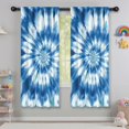 thumbnail image 5 of Blackout Kids Curtains,Blue White Tie Dye Spiral Pattern Childrens Insulated Curtains Set Of 2,Bedroom Essentials,Toddler Room Decor 42"x63", 5 of 5