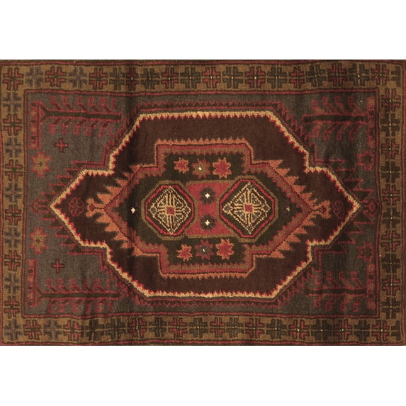 Ahgly Company Indoor Rectangle Persian Brown Traditional Area Rugs, 8' x 12'