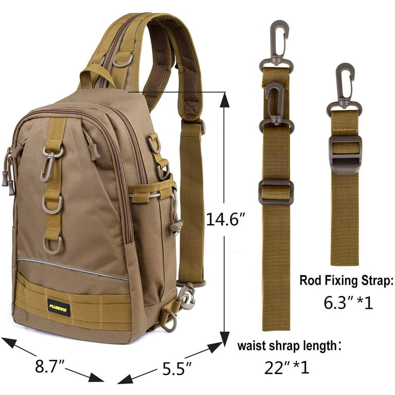PLUSINNO Fishing Tackle Backpack Storage Bag Fishing Gear Bag