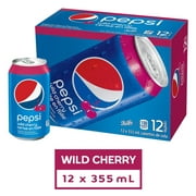 Boisson gazeuse Pepsi Cerise en folie, 355 mL, 12 canettes