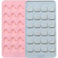 thumbnail image 1 of Pequeños moldes de silicona para dulces, juego de 2 moldes para chocolate, moldes antiadherentes para gomitas, decoraciones para pasteles, moldes para hielo (azul y rosa) Xemadio LRWJ416-1, 1 of 8