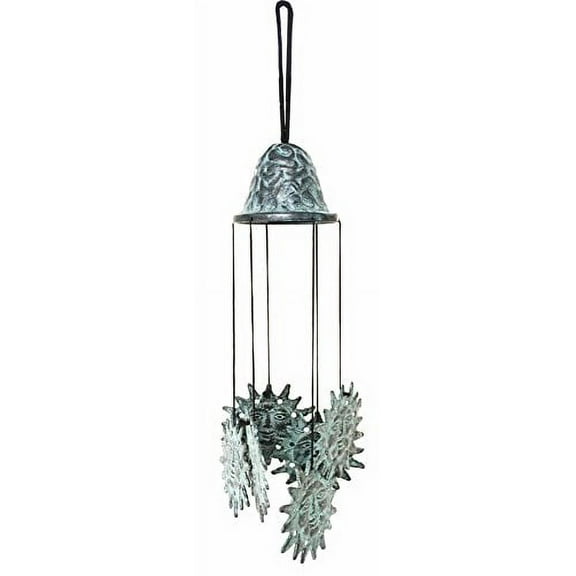 Celestial Bodies Solar Sun Artistic Brass Resonant Relaxing Wind Chime Patio Garden Decor