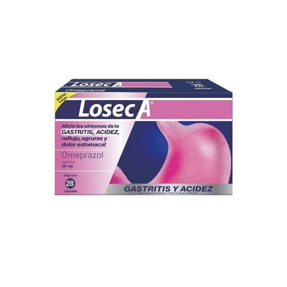 Antiácido Losec A Omeprazol 20 mg 28 cápsulas