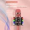 thumbnail image 3 of Wireless Microphone for Singing Recording with Colorful LED Lights Handheld BT Microphones Kids Karaoke Microphone Home KTV Player for Home Party Support Selfie Answer Calling, 3 of 8
