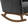 thumbnail image 4 of Modway Sway Performance Velvet Rocking Chair in Gray, 4 of 7
