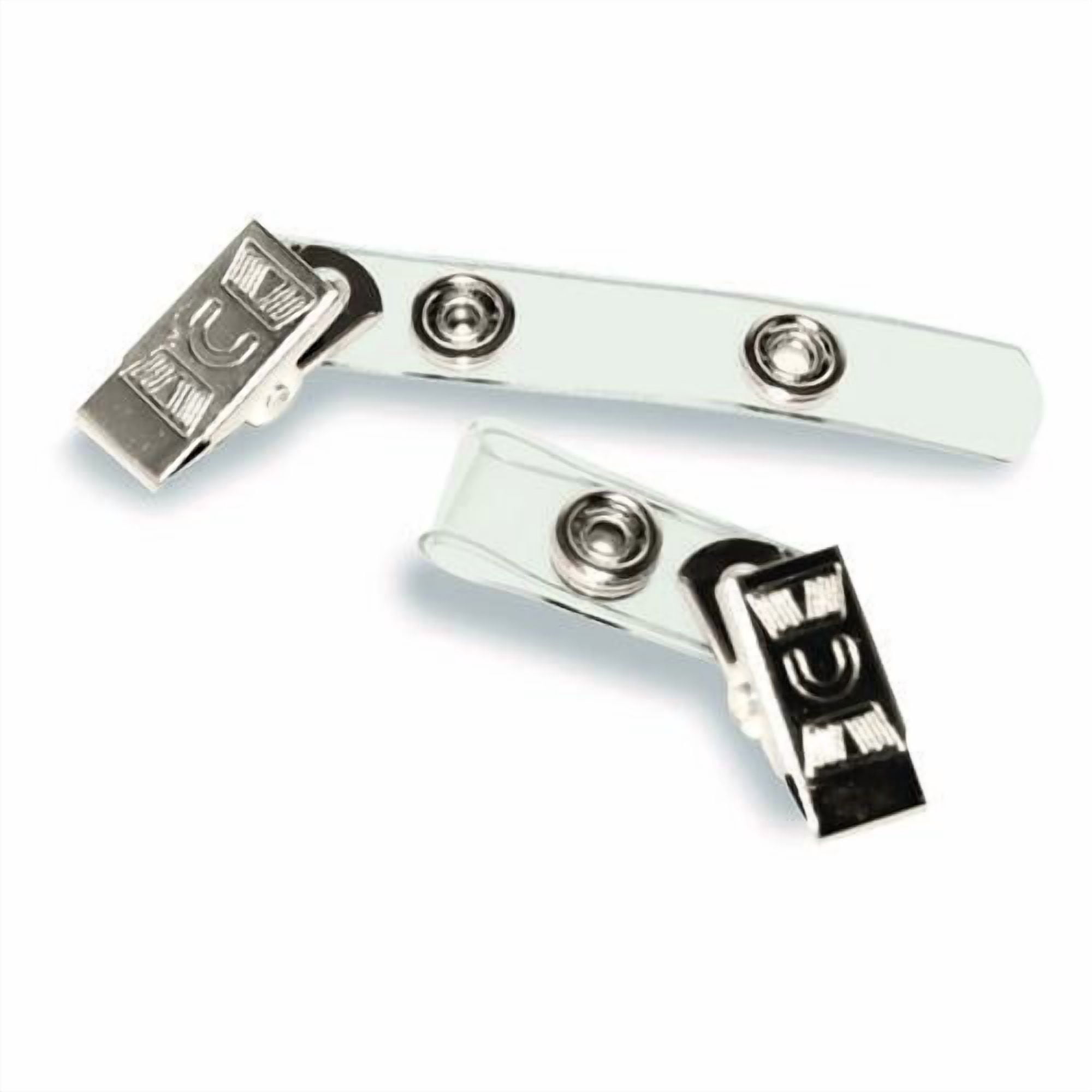 Badge Straps with Clips, 0.38" x 2.75", Clear, 25/Pack | Bundle of 5