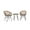 Tan and Grey, variant on Manhattan Comfort Antibes 1.0 Steel Rattan 3-Piece Patio Conversation Set with Cushions in Cream