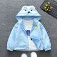 thumbnail image 3 of Zwiiyzr Toddler Boys Girls Lightweight Breathable Raincoat Waterproof Hooded Rain Jacket Windbreaker 9M-14Y Blue, 3 of 5