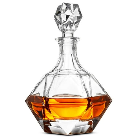 - Glass Whiskey Liquor Decanter - High-End Modern Wine Decanter Weighted Bottom European Design 100% Lead Free Crystal Clear For Scotch, Liquor, Bourbon Etc. Whiskey Decanter With Magnetic Gift Box