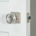 thumbnail image 3 of Viaggio Qadmhmclc_Prv_234 Quadrato Hammered Solid Brass Privacy Door Knob Set - Nickel, 3 of 7