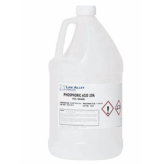 Phosphoric Acid, Food Grade (FCC), Kosher, 25%, 1 Gallon