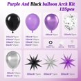 thumbnail image 2 of Kit de guirnaldas con forma de arco con forma de globo BAUANOOY, 125 unidades, morado/negro, 2 of 7