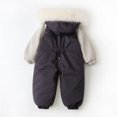 thumbnail image 3 of GYRATEDREAM Infant Toddler Boys Girls Snowsuit Newborn Winter Coat Warm Hooded Romper Jumpsuit Outwear Jacket for 2-3Y Gray, 3 of 8