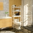 SONGMICS Over The Toilet Storage Bamboo 3Tier OverTheToilet Space