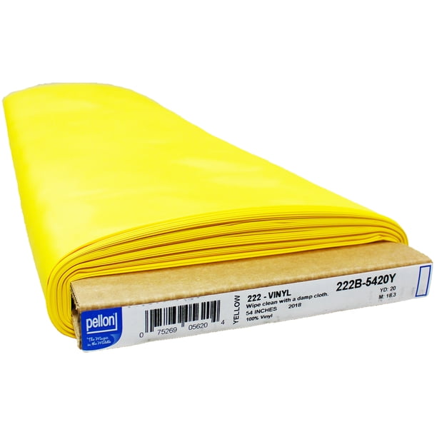 Pellon 222 Vinyl Fabric 54" x 20 Yards by the Bolt. Yellow. Walmart