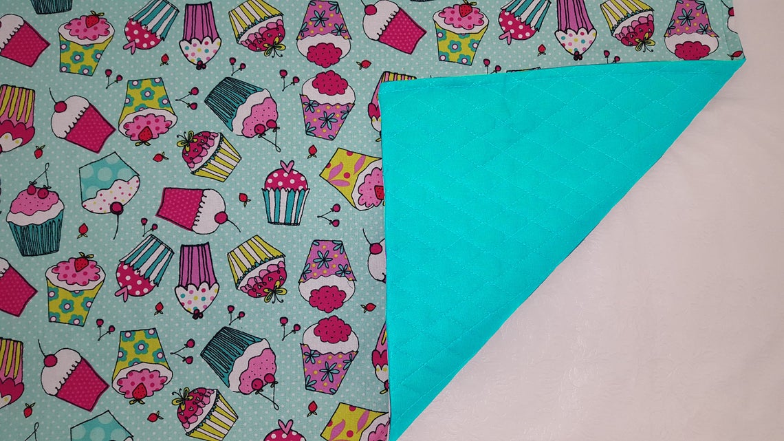 Teal Cupcakes Glass Stove Top / Cook Top Cover & Protector by Penny's