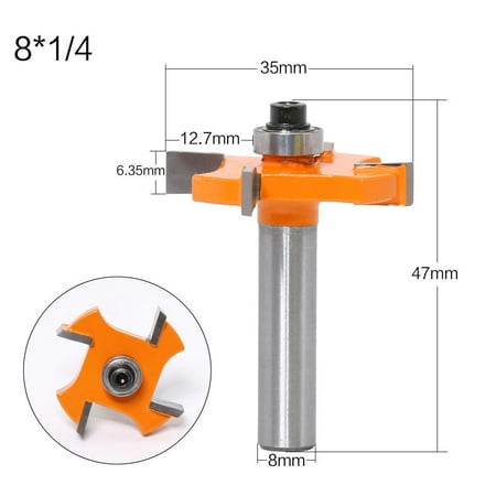 

Milling Cutter Tools Shank Bit Raised Panel Cabinet Door Router Bit Sets Rounded Milling Cutter High Hardness Carbide Tip Durable Woodworking 8*6mm