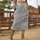 thumbnail image 5 of Falda Con Cordón Falda de carga para mujer Falda de jeans de cintura alta Traje diario de chica picante (Gris L) Ygjytge para Mujer Gris T XXL, 5 of 7