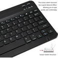 thumbnail image 4 of Ultra-Slim Bluetooth Keyboard Portable Mini Wireless Keyboard Rechargeable for Apple iPad iPhone Samsung Tablet Phone Smartphone iOS Android Windows (10 inch Black), 4 of 7