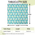 thumbnail image 2 of Turquoise Daisy Flower Yellow Centers Pattern Square Fitted Tablecloth with Elastic Edge,Square Table Cover,Washable Elastic Table Cover for Home Kitchen Party Decor 36"x36", 2 of 6