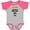 Heather and Hot Pink, variant on Inktastic Alaskan Klee Kai Dog Boys or Girls Baby Bodysuit
