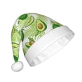 thumbnail image 2 of Bingfone Avocado And Tropical Palm Leaves Santa Hat for Adults,Unisex Christmas Hat Hats Extra Thicken Classic Plush for Christmas New Year Festive Holiday, 2 of 6