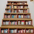 thumbnail image 4 of Tech 6 Pcs Wall Tile Sticker Decals Self-Adhesive Peel and Stick Wall Sticky Backsplash Tile Decals Decorative Stair Riser Decals Vinyl Stair Decals Stair Stickers 7''x 39'' (M15), 4 of 5