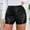 Black8, variant on HOZADOIE Black Leather Shorts for women Fashion High Waisted Stretch Slim Fit Comfortable Casual Shorts Spring Summer Versatile Style