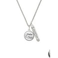 thumbnail image 2 of Delight Jewelry Domed Real Heroes Teach Silvertone Guardian Angel Bar Charm Necklace, 23", 2 of 4