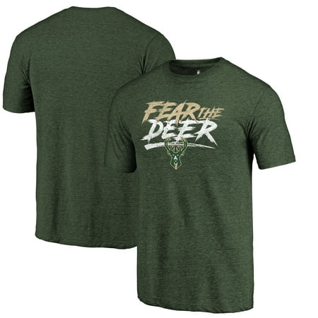 Milwaukee Brewers Green - Milwaukee Bucks Fanatics Branded Fear the Deer Hometown Collection Tri-Blend T-Shirt - Green