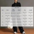 thumbnail image 6 of Sweatsuits Women 2 Piece Outfit Solid Color Button Up Round Neck Sweatshirt and Wide Leg Pants with Pockets for Elegant Daily Wear and Travel, 6 of 6