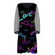 thumbnail image 5 of Mujer moda cuello en V manga larga Casual amor y mariposa Patchwork Midi falda vestidos Fridja NMB3791, 5 of 5