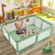 thumbnail image 3 of Parque de Juego para Bebé, Corralito Extra Grande con Puertas, 4 Anillos, Bolas Oceánicas, Bolsa de Transporte, Ventosas Antideslizantes, Malla Transpirable & Visible para Interior y Exterior, 3 of 4