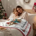 thumbnail image 3 of Throw Blanket Fleece Throw Blanket 50x60in, Christmas Lazy Red Flowers Soft Lightweight Bed Blankets Winter Snowflakes Fuzzy Couch Blankets for All Season, 3 of 8