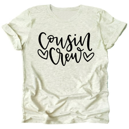 

Cousin Crew Heart T-Shirts and Bodysuits for Baby and Toddler Girls Fun Family Outfits Family Outfits Natural Heather Shirt 12 Months