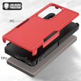 thumbnail image 4 of For Samsung Galaxy S25 Ultra Case 2-in-1 PC TPU Shockproof Phone Cover - Black, 4 of 5