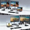USB C to -Compatible + DP Splitter 8K Splitter MST DisplayPort Splitter ... image.