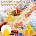 thumbnail image 4 of PEACNNG 50Pcs Pyramid Painting Stands Plastic Mini Cone Paint Stands Reusable Painting Triangle Stands Set High Strength Canvas Support Stands for Canvas Cabinet Doors Furniture, 4 of 8