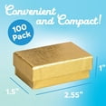 thumbnail image 2 of Prestige & Fancy Luxury Gold Jewelry Boxes, Cotton-Filled Cardboard Gift Boxes with Lids for Bracelets, Earrings, and Small Accessories, 2.55 x 1.5 x 1 in, 100-Pack, 2 of 9