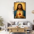 thumbnail image 2 of SXFVHN 1000-piece Holy Light and Sacred Heart of Jesus Christ Adult Wooden Puzzle, Intellectual Challenge, Stress-Relieving Puzzle, Relaxing Family Activity, Decoration, Size: 29.5 x 19.7 in, 2 of 5