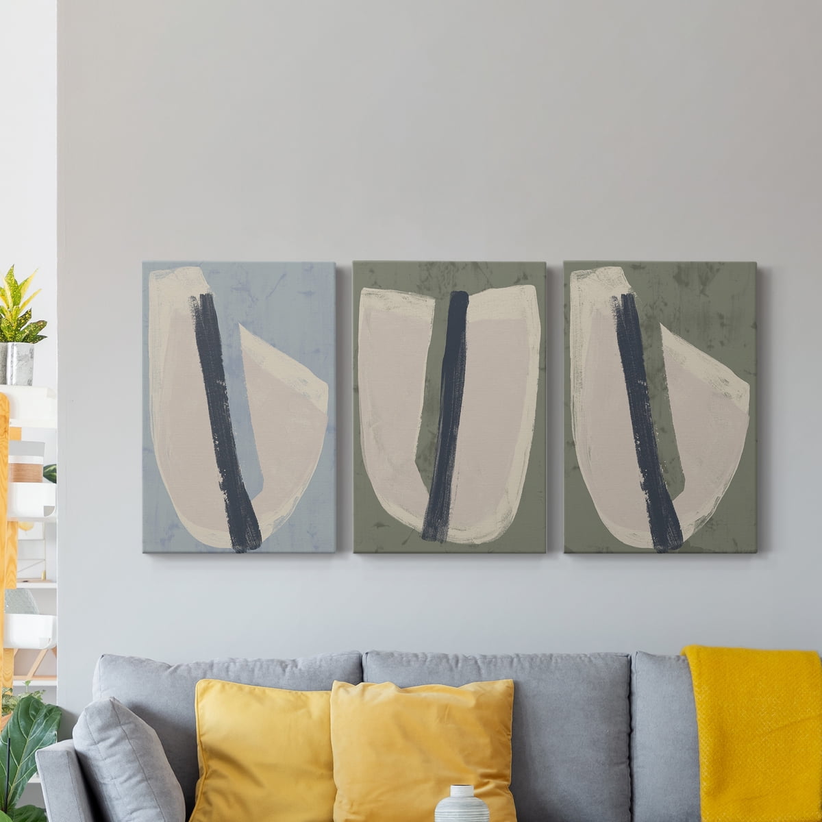 Paper Slice II Premium Gallery Wrapped Canvas - Ready to Hang - 12 x 18 Each