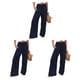 thumbnail image 4 of Pantalones Mujer Sonducket Verano Primavera color sólido Largo Suelto Elástico oscuro, 4 of 6